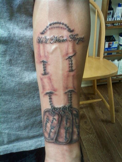 Done by Ricky Garza @ x-treme ink tattoos. Victoria tx. Got ink? Gone but not forgotten Dog tags ...