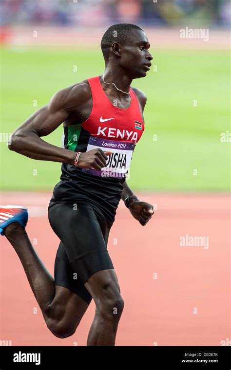 David Rudisha (KEN) winner of the gold medal in world record time in ...