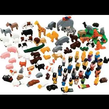 People & Animals Block Play Kit - 98 pieces