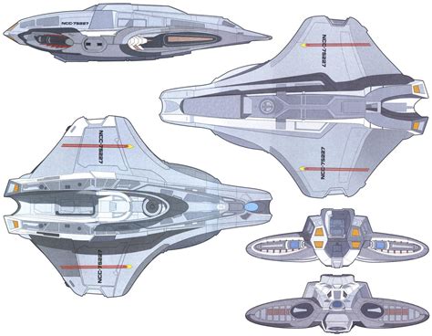 Starfleet ships — Venture-class scout ship rendered schematics ...