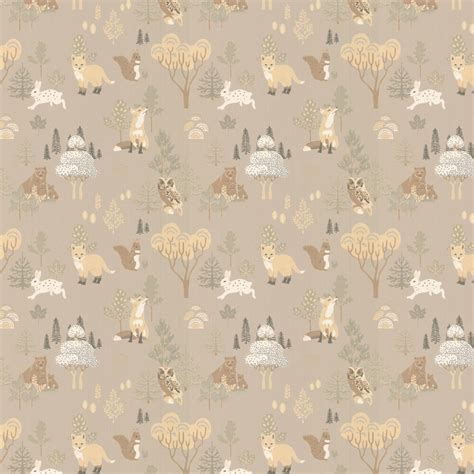 Deep Forest by Majvillan - Soft Beige - Wallpaper : Wallpaper Direct