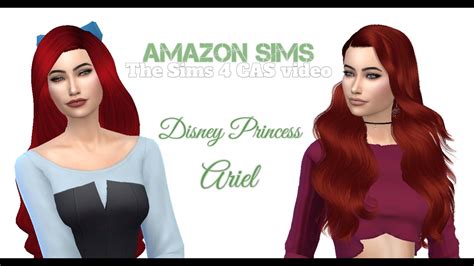 The Sims 4 CAS 👑 Disney Princess 👑 Ariel with CC (Download) - YouTube