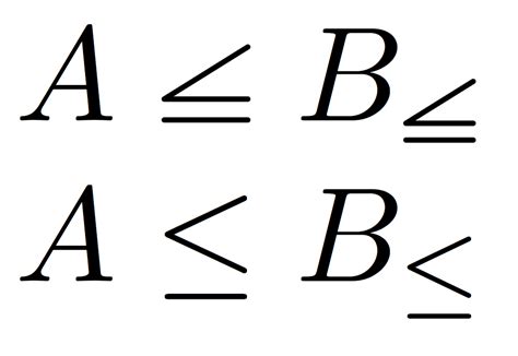 [Tex/LaTex] Variant of $\leq$ (less or equal)-symbol – Math Solves ...