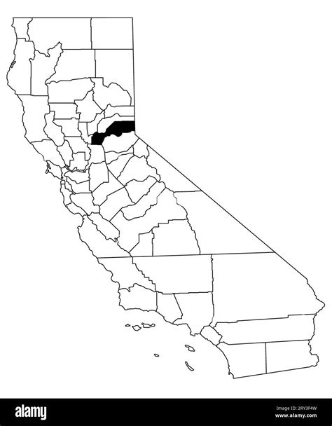 Map of placer County in California state on white background. single County map highlighted by ...