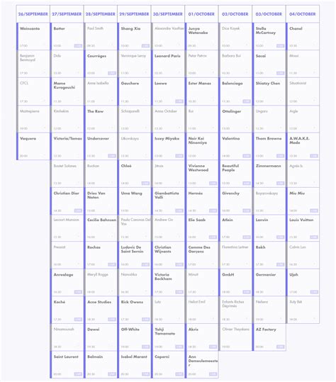 Paris Fashion Week 2024 Schedule - Leora Amandie