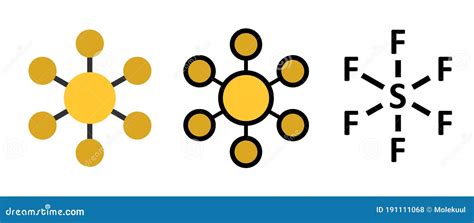 Sulfur Hexafluoride Molecule, Structural Chemical Formula, Ball-and ...