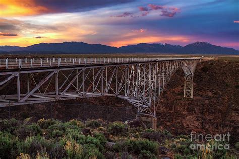 Enchanting Sunset at the Rio Grande Gorge Bridge Photograph by Elijah ...