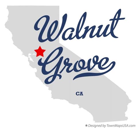 Map of Walnut Grove, CA, California