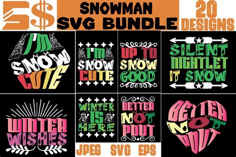 Snowman SVG Bundle Bundle · Creative Fabrica