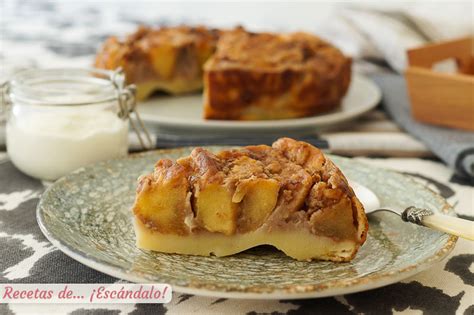 Tarta de manzana casera, fácil, rápida y muy rica - Recetas de ¡Escándalo!