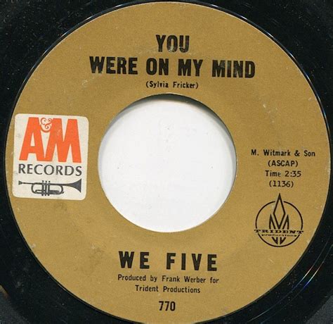 We Five – You Were On My Mind / Small World (1965, Vinyl) - Discogs