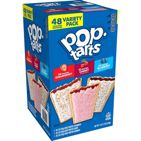 Pop-Tarts Frosted Variety Pack, 48 Toaster Pastries (24 Strawberry, 12 ...