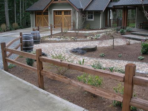 New Earth Landscaping | Railings outdoor, Cedar split rail fence, Fence landscaping