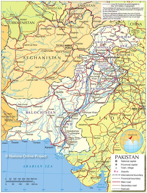 Pakistan Map and Pakistan Satellite Images