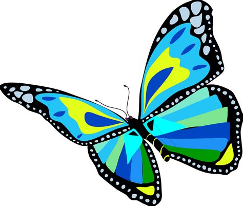 Blue Butterfly Flying Clipart