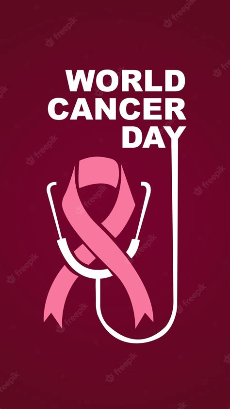 Premium Vector | World cancer day awareness ribbon template