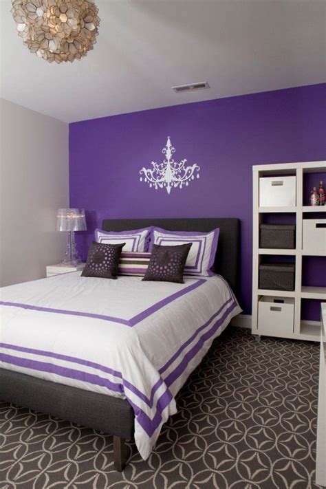 Chambre ado fille en 65 idées de décoration en couleurs | Purple ...