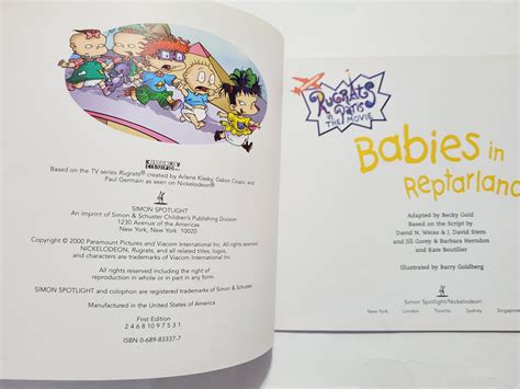 Rugrats in Paris The Movie Babies in Reptarland Vintage Book 2000 Nick ...