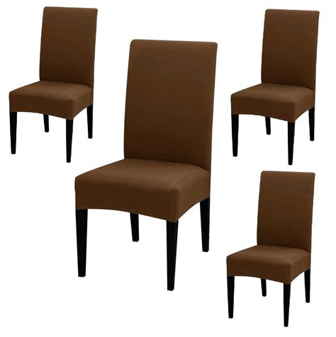 Stretchable Dining Chair Covers Light Brown - HB Fabrics Pakistan | Buy Premium Bedding Online