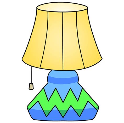 How to Draw a Lamp - Really Easy Drawing Tutorial