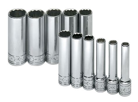 SK PROFESSIONAL TOOLS 1/4"Drive Metric Chrome Socket Set, Number of Pieces: 11 - 20K428|1350 ...