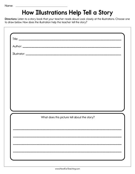 How Illustrations Help Tell a Story Worksheet • Have Fun Teaching