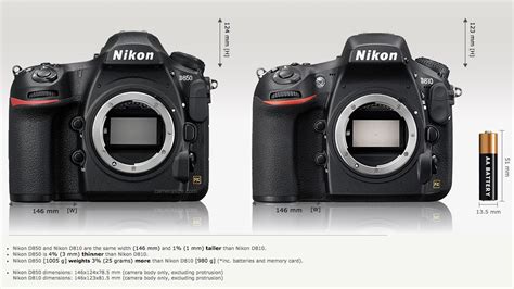 Nikon D850 vs. Nikon D810 specifications comparison - Nikon Rumors