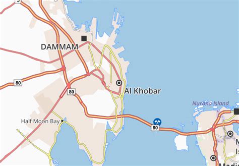 Map of Al Khobar - Michelin Al Khobar map - ViaMichelin