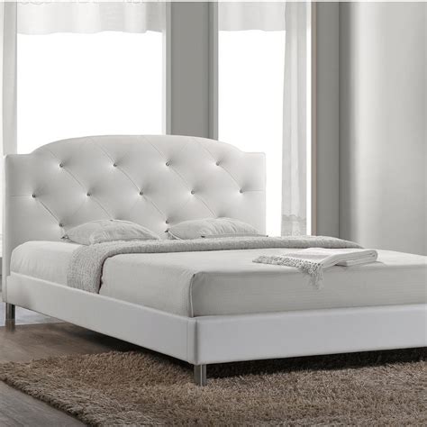 Baxton Studio Canterbury White Full Upholstered Bed-28862-5560-HD - The ...