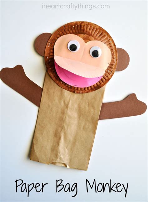 Paper Bag Monkey Craft For Kids - I Heart Crafty Things