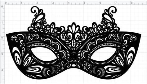 Masquerade Mask Design SVG PDF EPS Dxf & Studio 3 Cut Files | Etsy