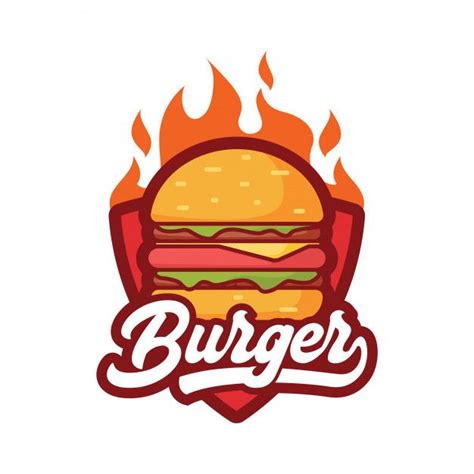 Premium Vector | Burger logo | Logomarca hamburgueria, Ilustração lobo, Logotipo