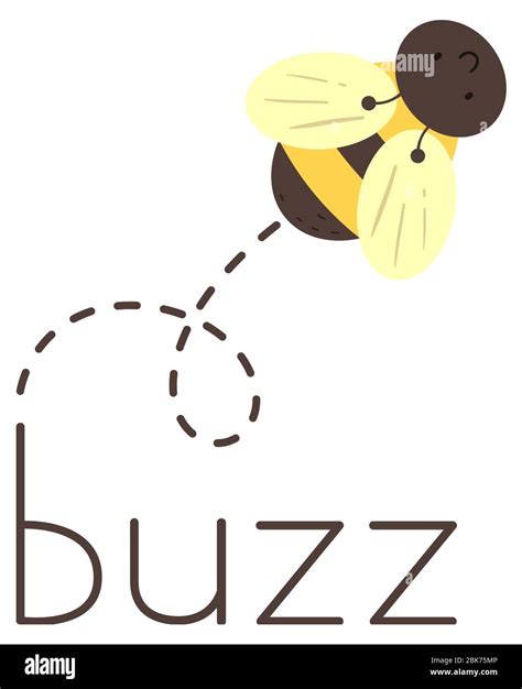 Cartoon illustration word buzz bee hi-res stock photography and images ...