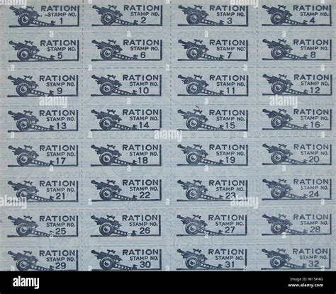 World War II ration stamps Stock Photo - Alamy