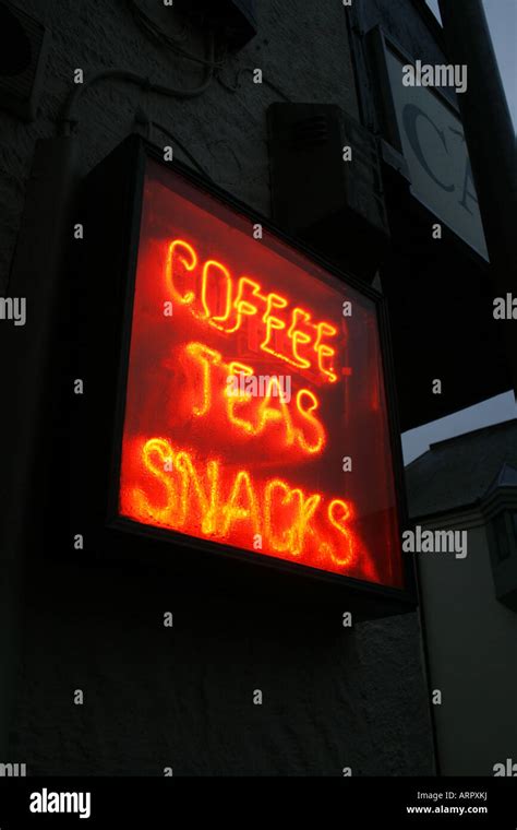 snack bar neon sign Stock Photo - Alamy