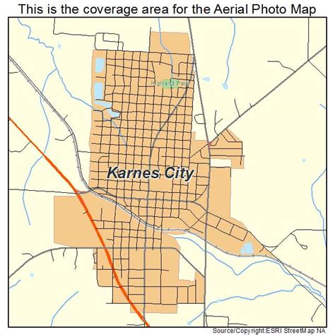 Aerial Photography Map of Karnes City, TX Texas