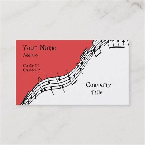 Musical Business Card | Zazzle | Music business cards, Graphic design business card, Business ...