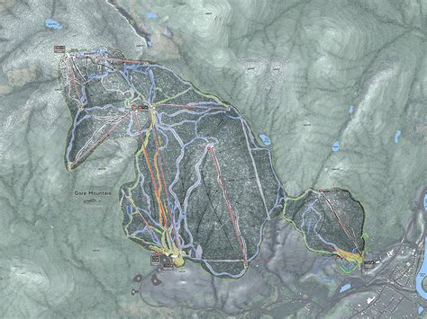 Gore Mountain Ski Resort Map Digital Art by Powder Addicts - Fine Art ...