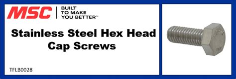 Stainless Steel Hex Head Cap Screws – MSC