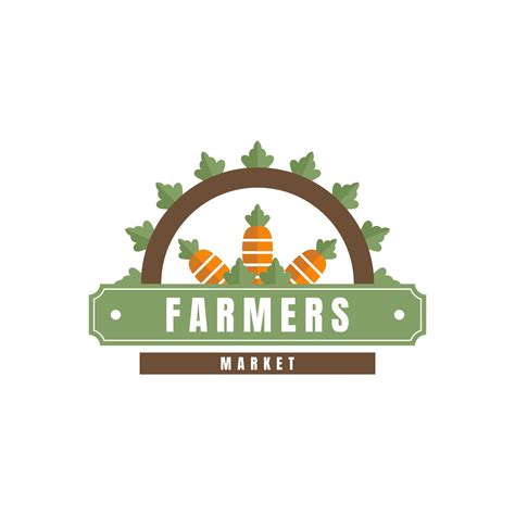 Flat design farmers market logo. - Vector. 6399102 Vector Art at Vecteezy