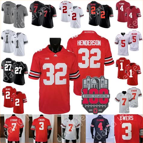 Ohio State Buckeyes Football Jersey NCAA College OSU C.J. Stroud ...