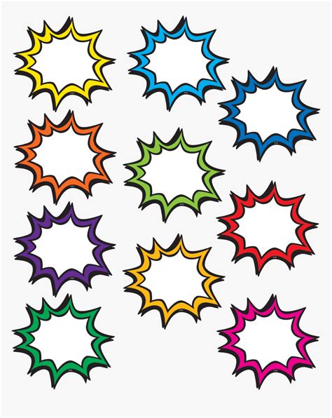 Transparent Decorative Label Clipart - Printable Superhero Speech ...