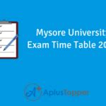 Mysore University Exam Time Table 2020 Archives - A Plus Topper