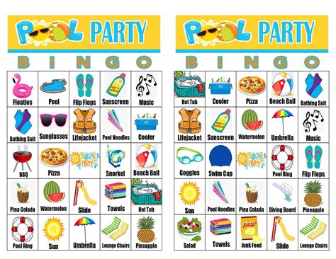 Pool Party Pool Party Games Instant Digital Download - Etsy