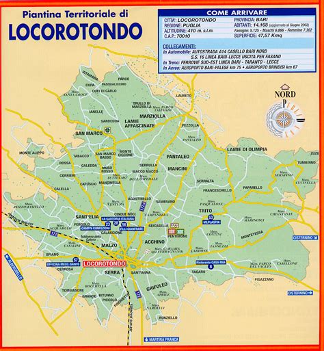 Mappa del territorio di Locorotondo