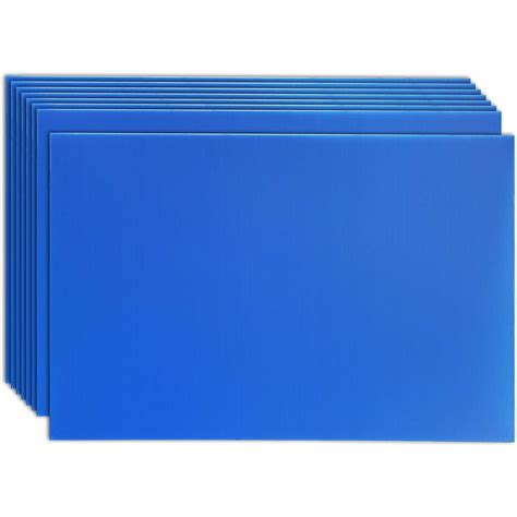 8 Pack Blank Yard Signs, Blue Corrugated Plastic Sheets for Garage ...