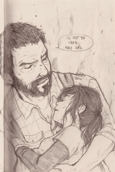 Joel and Ellie drawing | The last of us, Joel and ellie, Drawings