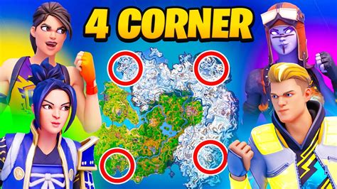 The Fortnite 4 Corner Challenge! (Chapter 5) - YouTube