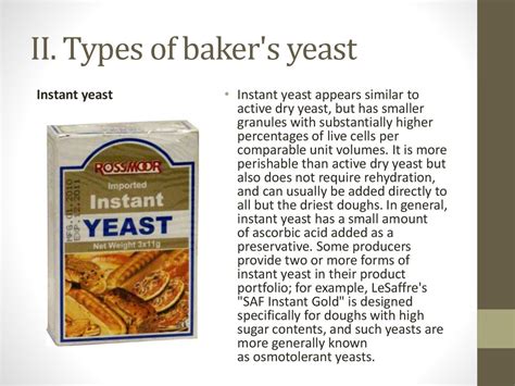 Bread and baker's yeast - online presentation