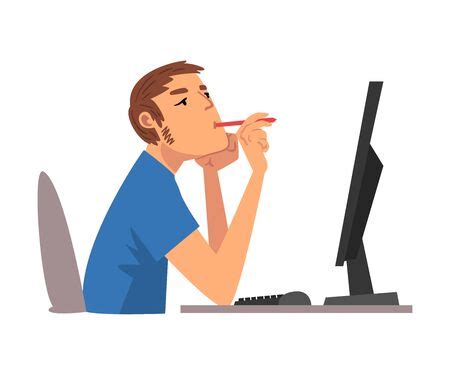 Vector of Young Man Being Bored with His - ID:144511476 - Royalty Free Image - Stocklib